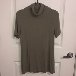 Green Turtleneck Top